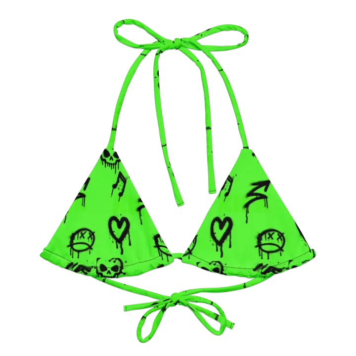 Graffiti Glam String Bikini Top product image (1)