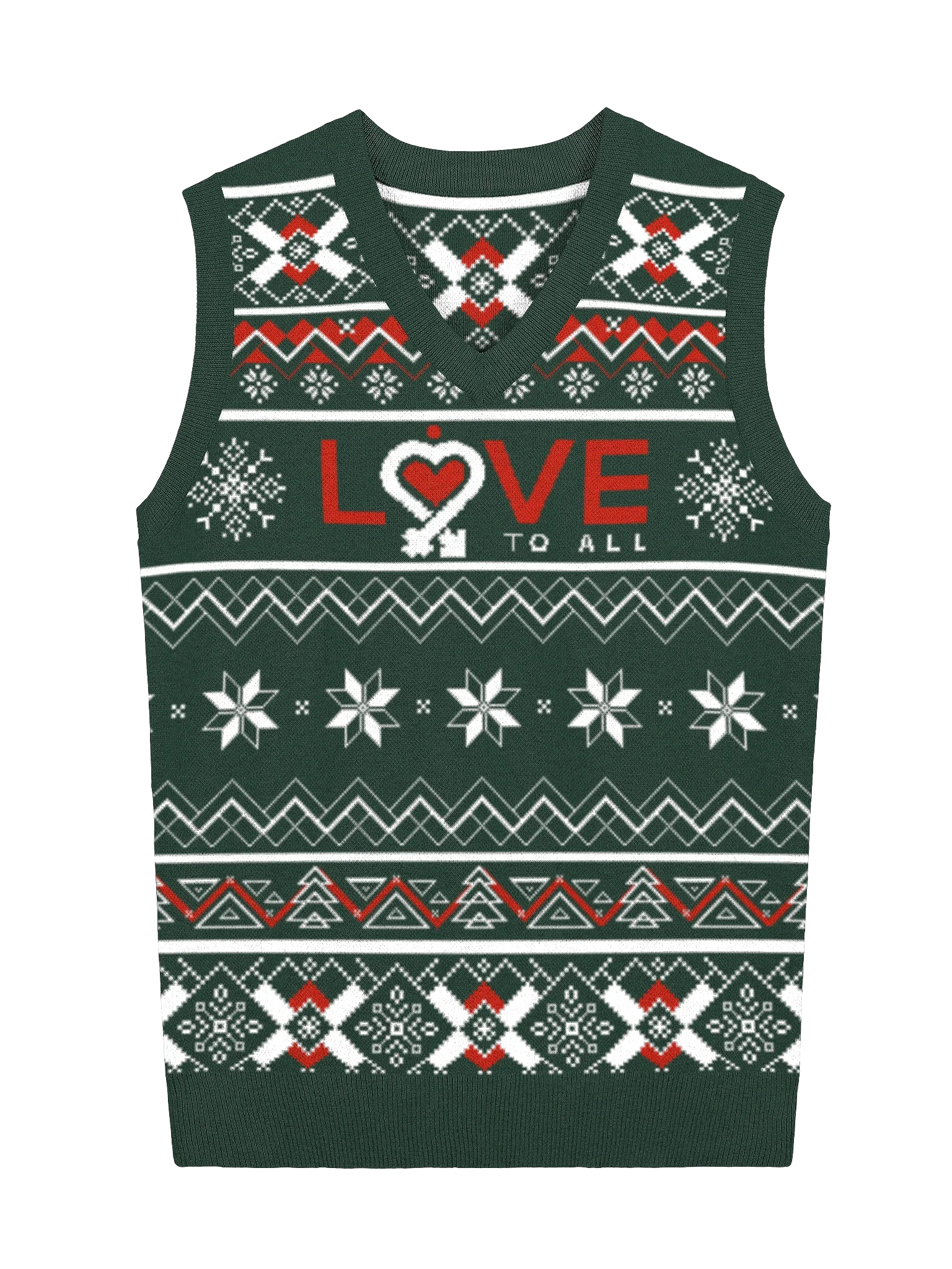 L2A Ugly Holiday Green V-Neck product image (2)