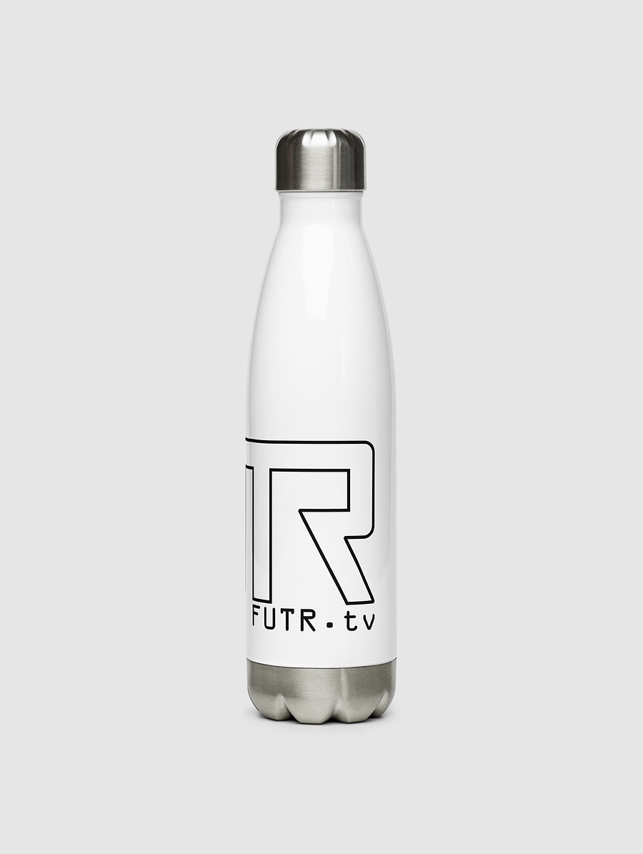 White FUTR Logo Stainless Steel Water Bottle product image (3)