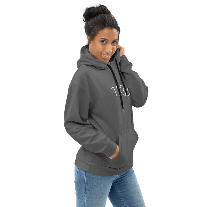 1338, beyond leet hoodie (dark grayscale mode) product image (2)