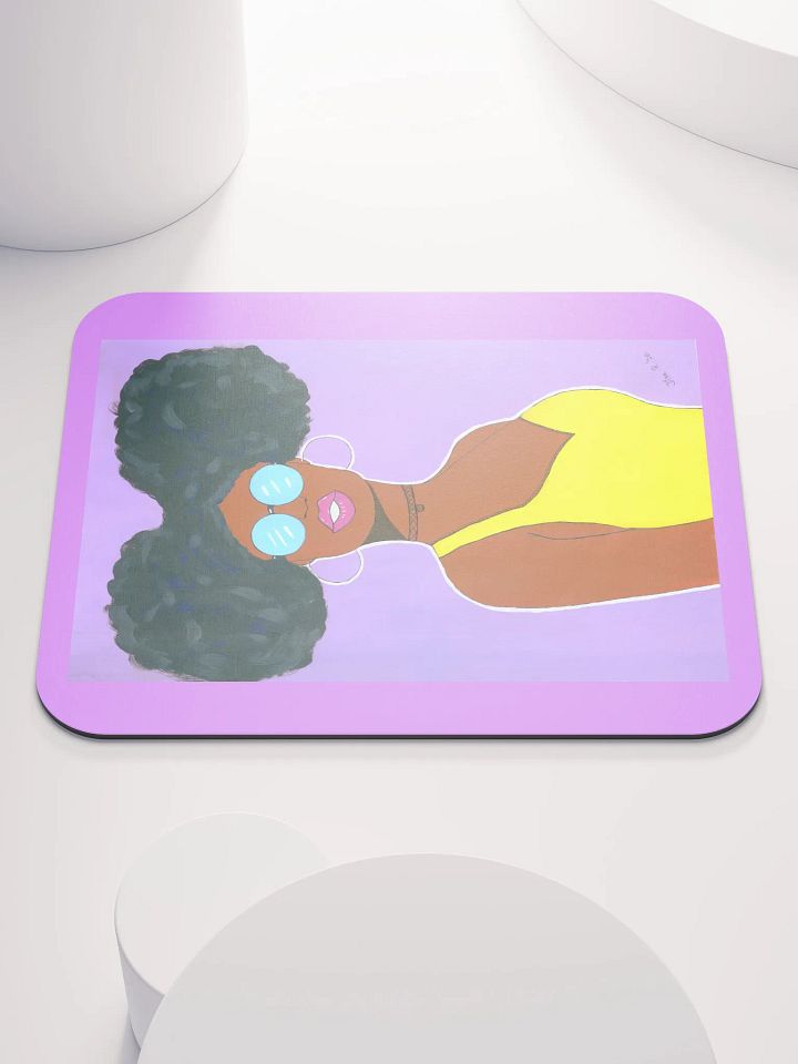 Afro American girl (art by Dina R.) - acrylic painting picture - Classic Mouse Pad product image (1)