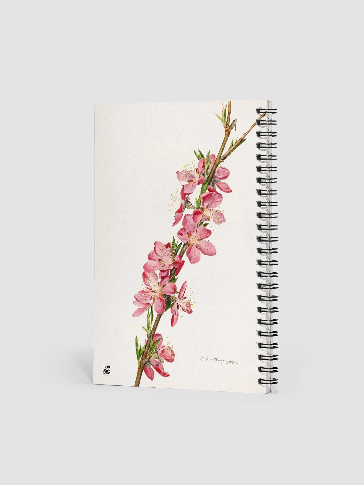 Peach Flowers Spiral Notebook product image (3)
