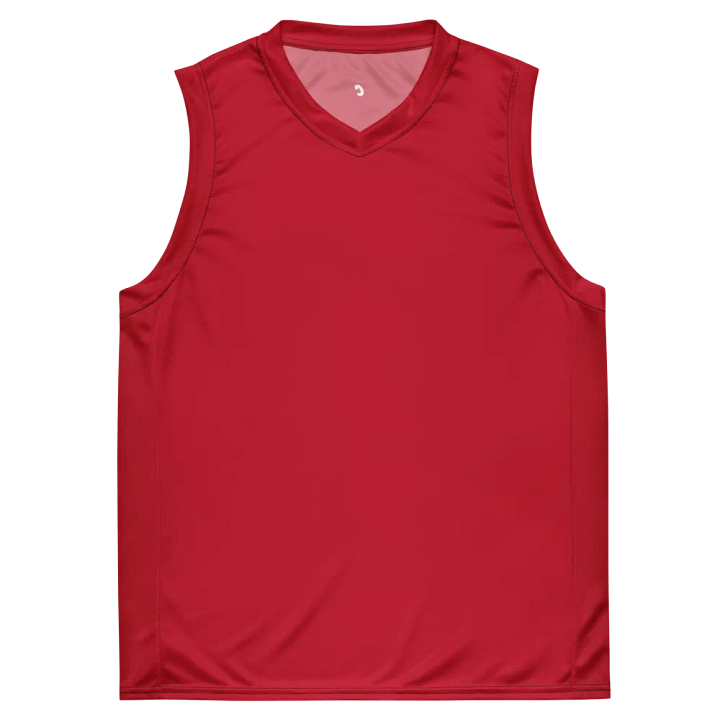 Recycled Unisex Red Basketball Jersey product image (1)
