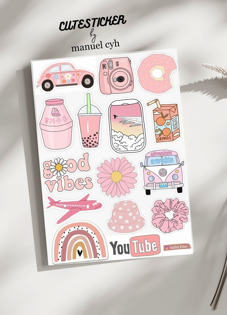 Rosy Day Essentials Sticker product image (27)