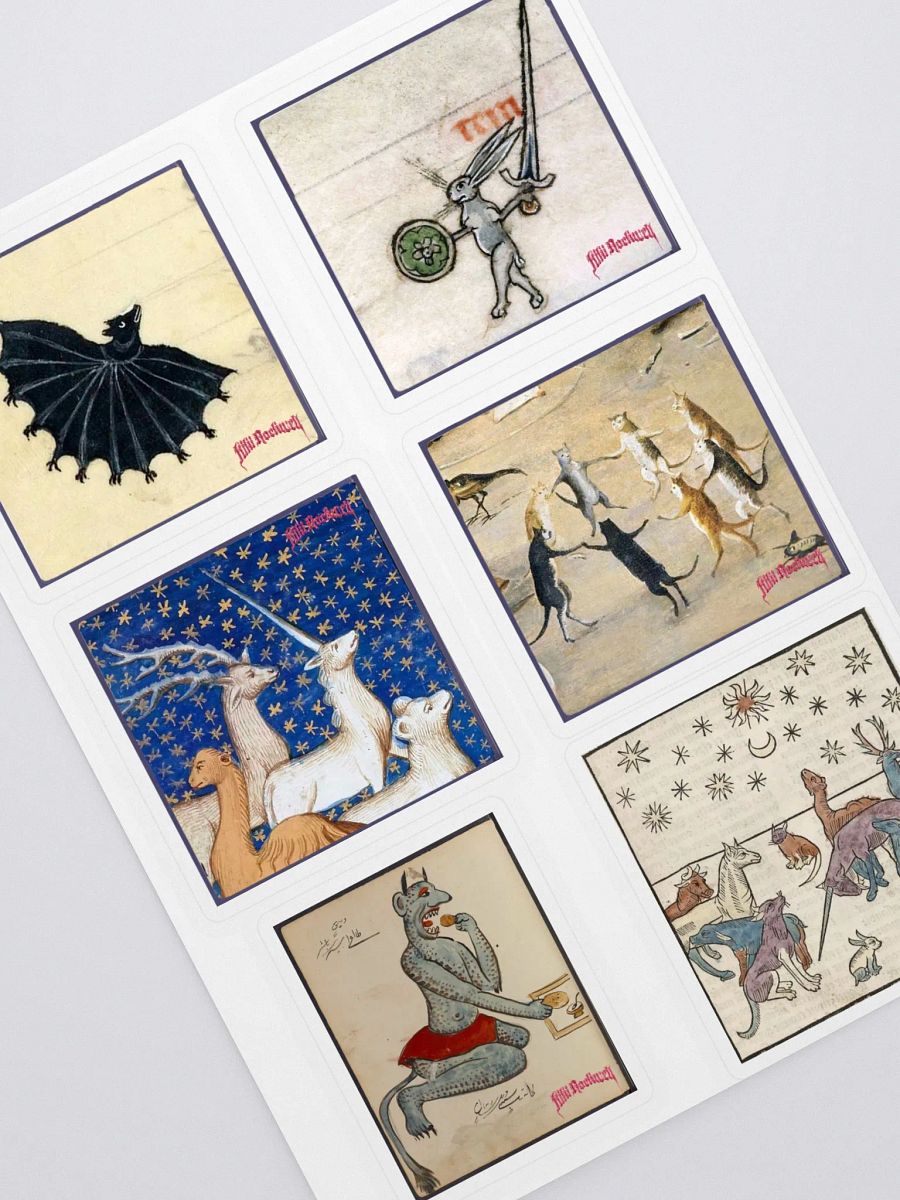 Medieval Animals Being Slightly Alarming Stickers product image (2)