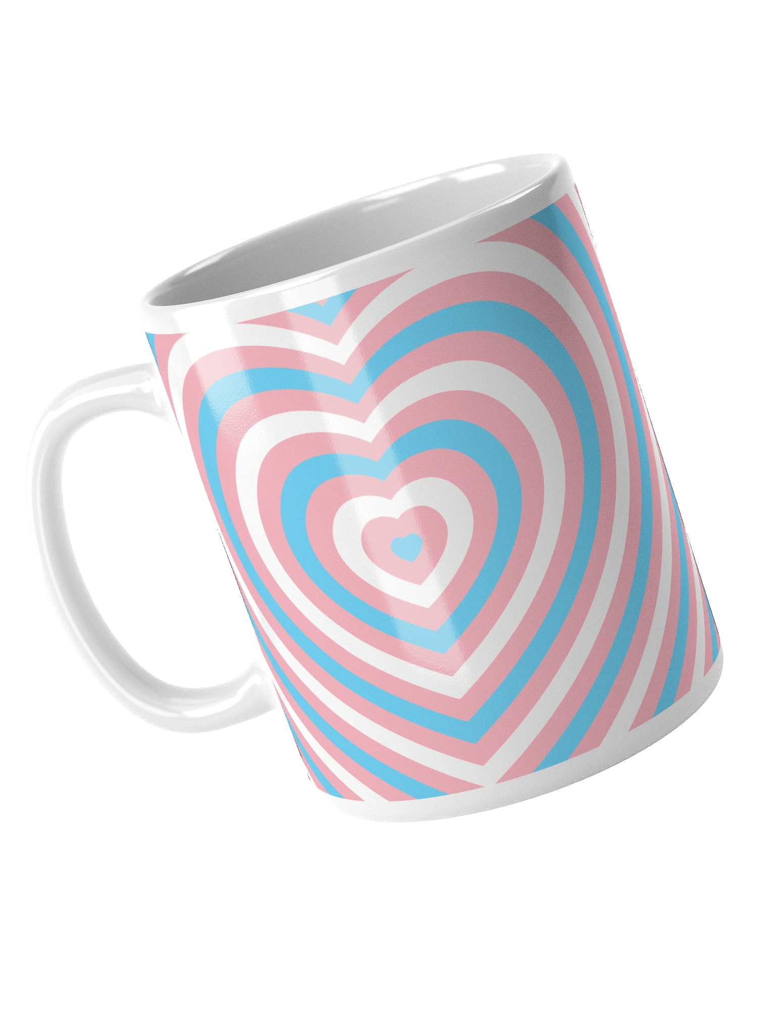 Trans Pride Hearts Mug (Right-handed) product image (4)