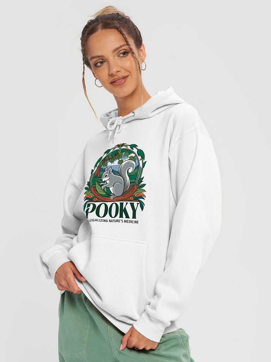 Premium, super soft Hoodie: Pooky for the legalization of nature's medicine product image (3)
