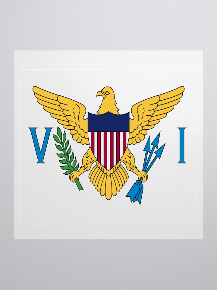 US Virgin Islands Flag Sticker | Eagle and Flames Design | Durable Vinyl | 3 Sizes product image (1)