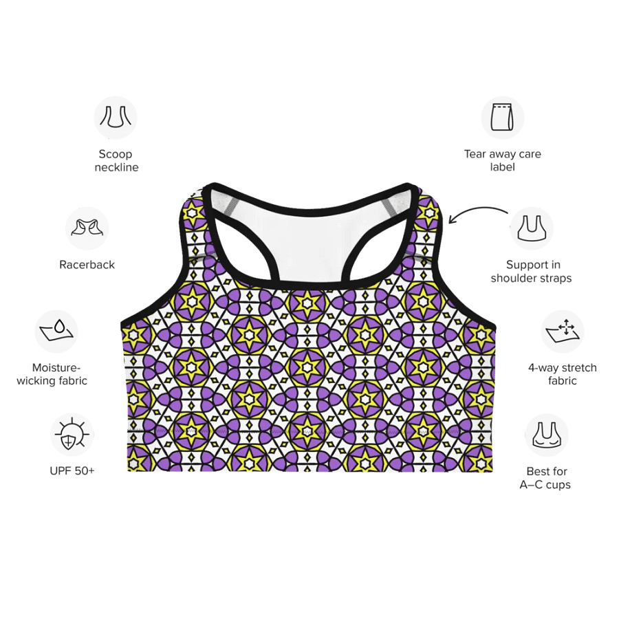 Non-Binary Abstract (2) - Sports Bra product image (7)