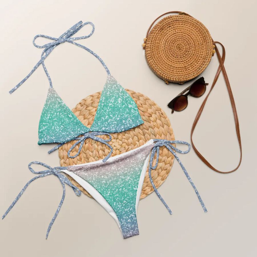 Glitter Unicorn Texture Design String Bikini (5) product image (6)