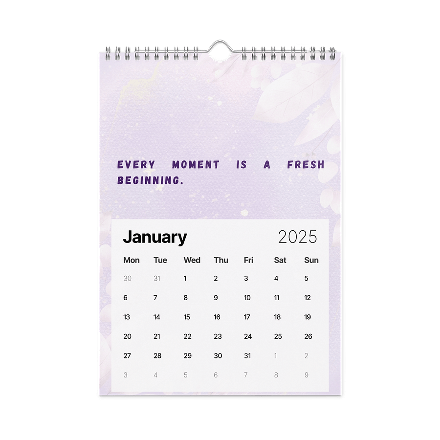 FLORAL INSPIRATIONAL QUOTES WALL CALENDAR 2026 product image (6)