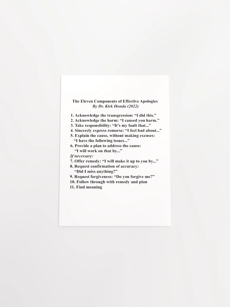 Apologies - Poster product image (19)