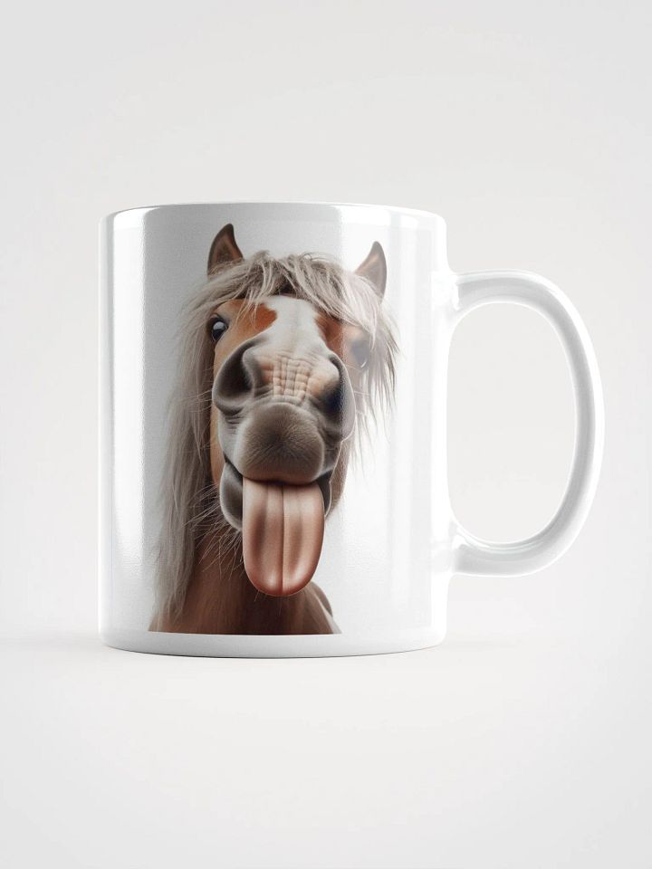 Rude Horse #Humorous Glossy Mug - White product image (1)
