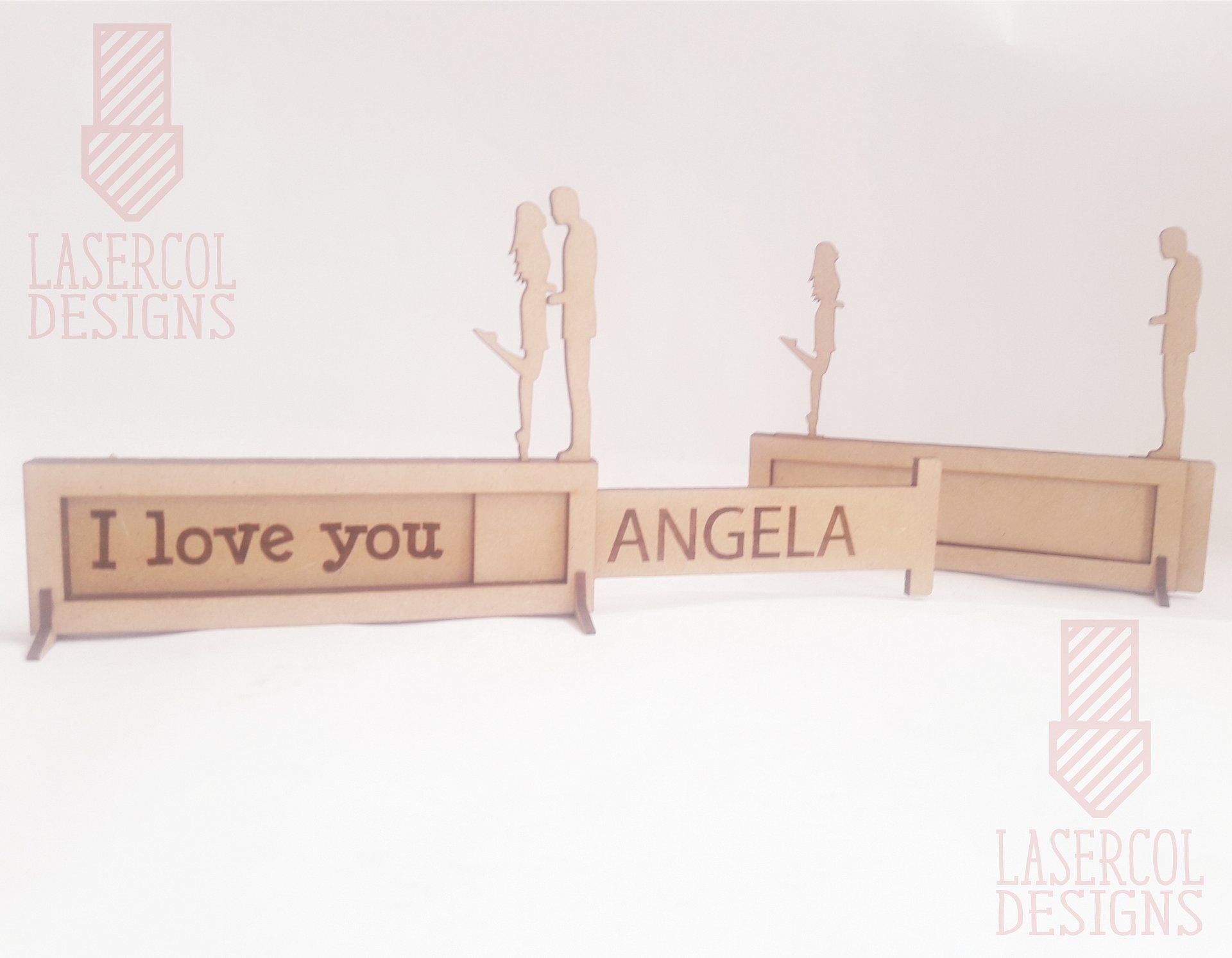 I love you sliding plaque - Laser Cut Files product image (7)
