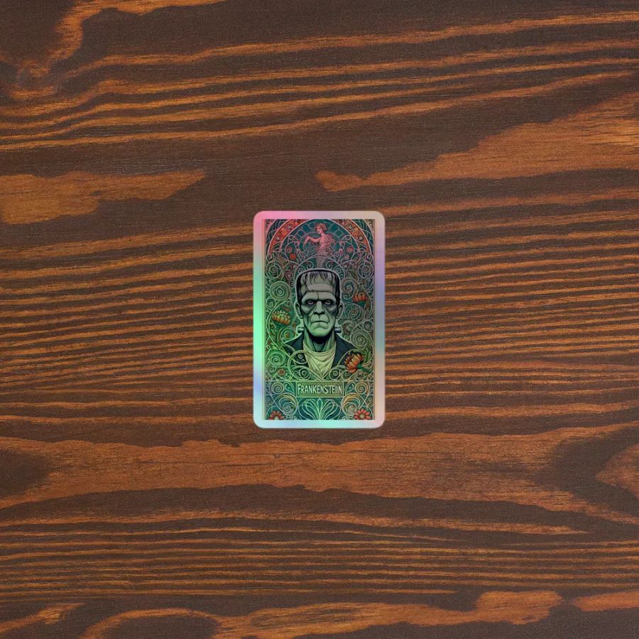 Art Nouveau Frankenstein's Monster Vinyl Sticker – Gothic Horror Art product image (3)