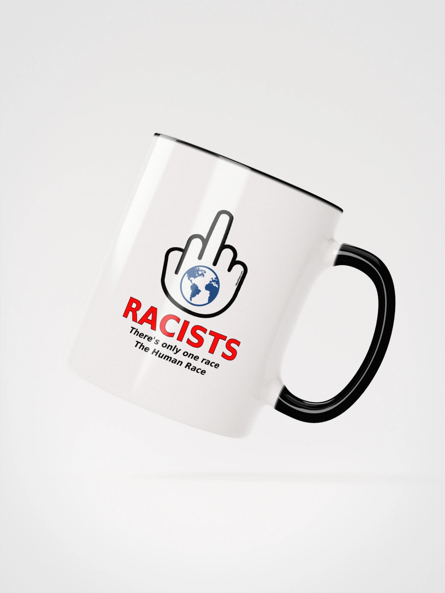 Two-tone Ceramic Mug-MisterFinger-Racists-B product image (18)