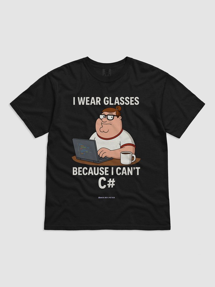 I Can't C# Developer Tee Black product image (2)