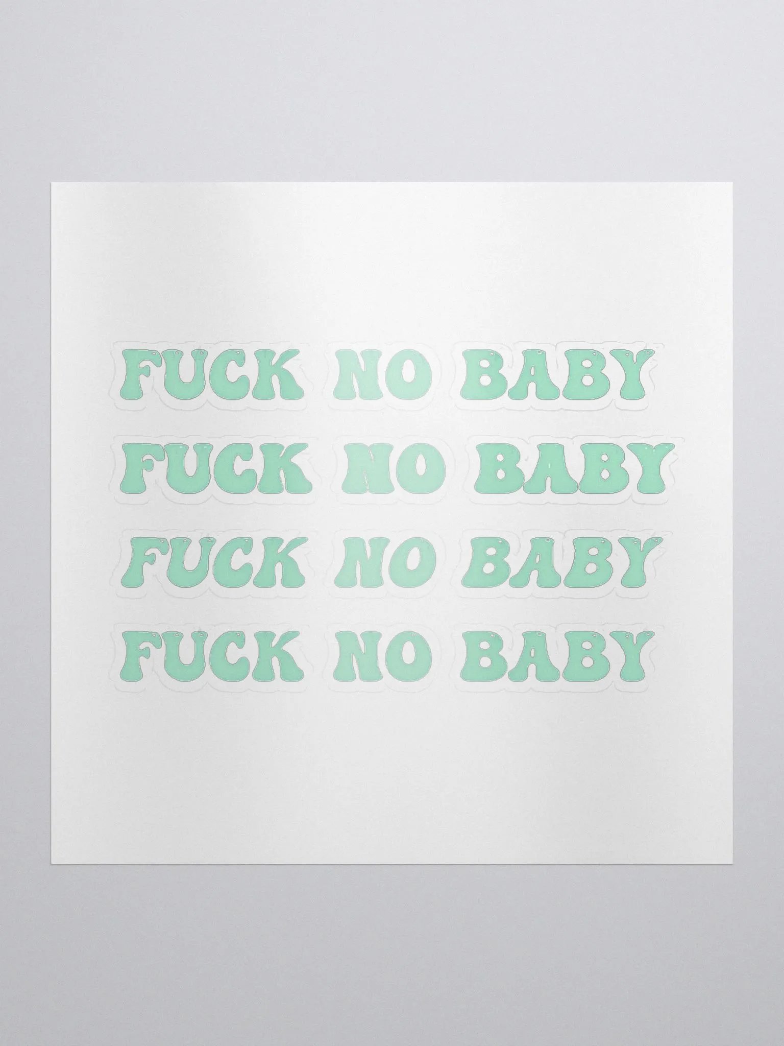 FUCK NO BABY sticker sheet product image (1)