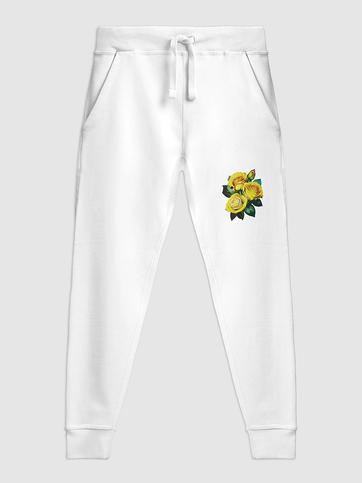 Unisex Bold Yellow Rose Joggers product image (1)