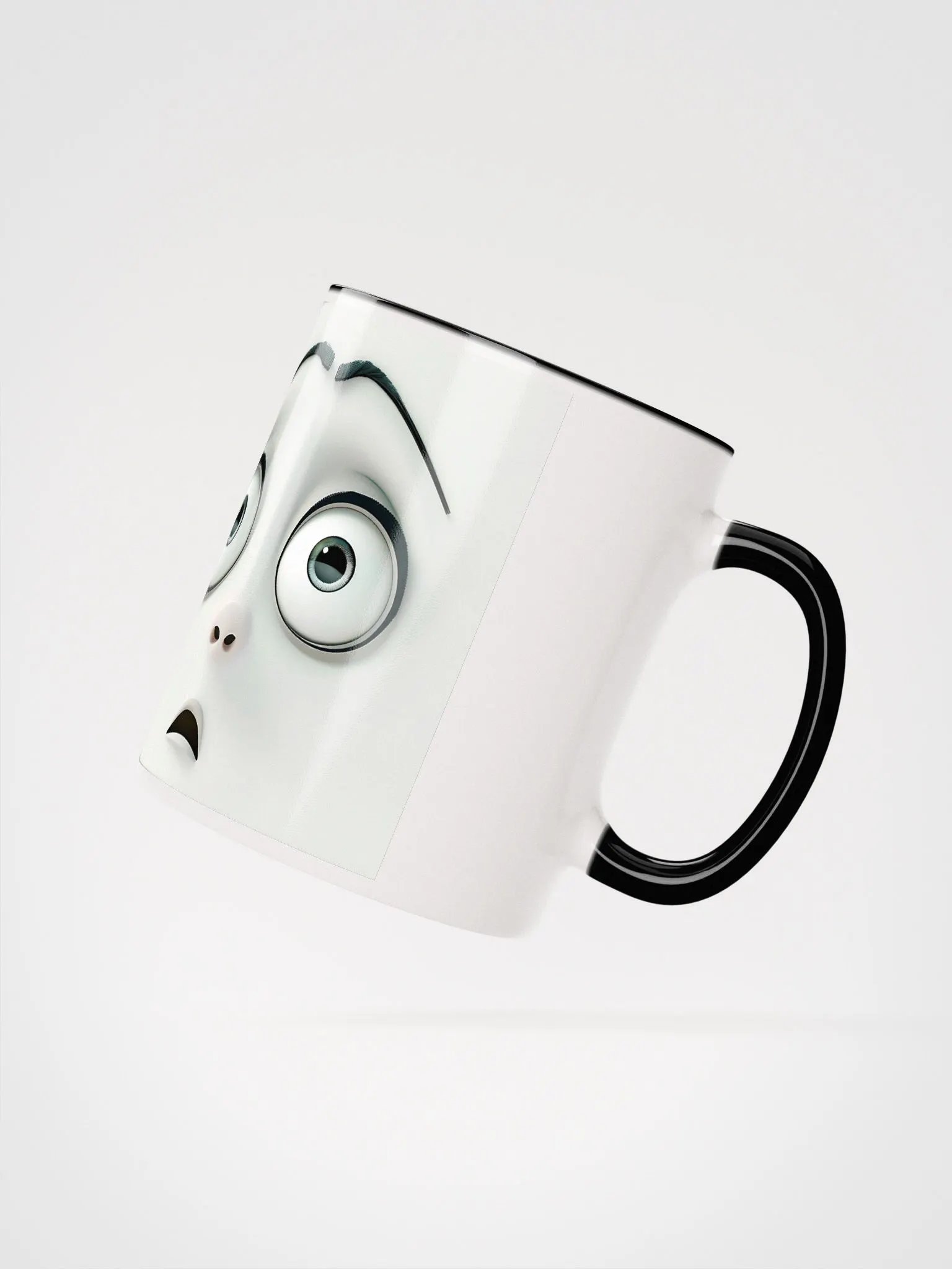 Worried Cartoon Face Mug: Add Whimsy to Your Morning Brew! product image (3)