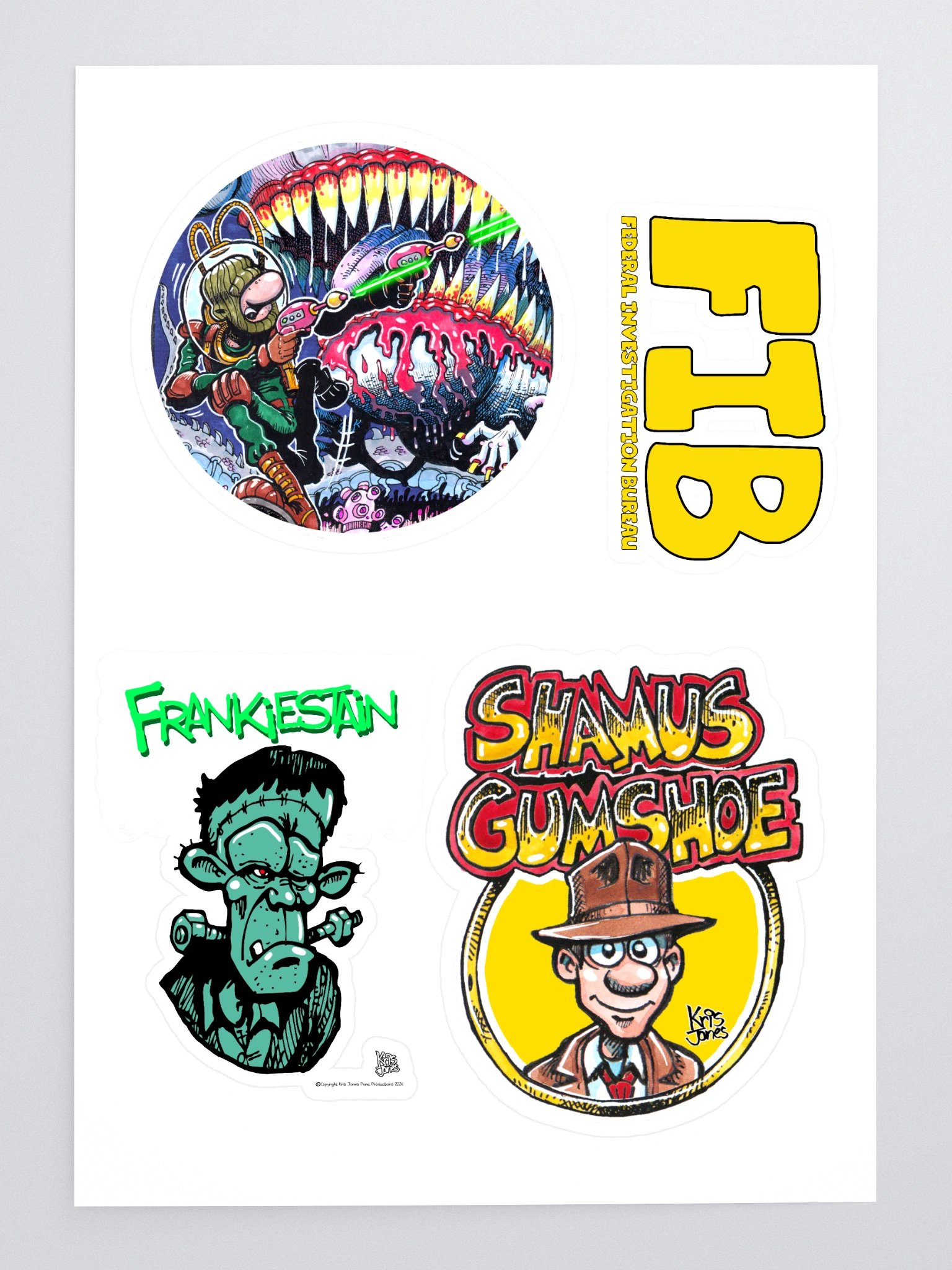 Illustrator Jones' first ever sticker collection. product image (3)
