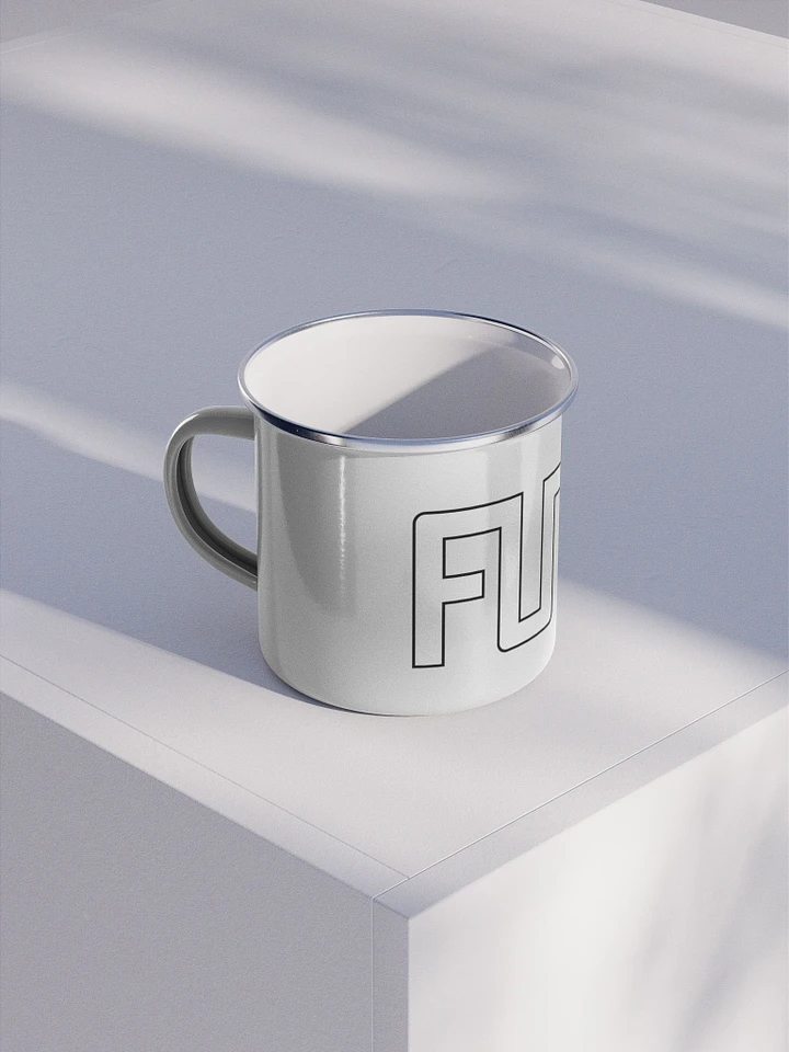 White FUTR Logo Enamel Mug product image (1)