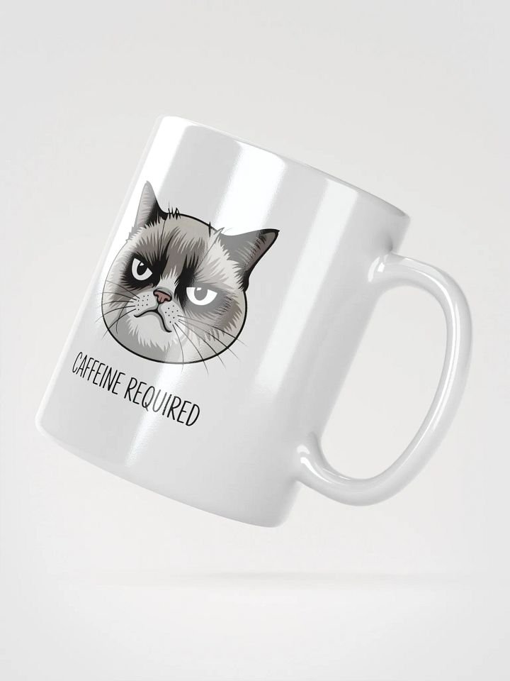 Caffeine Required Grumpy Cat Mug | Funny Cat Gift Mug product image (2)