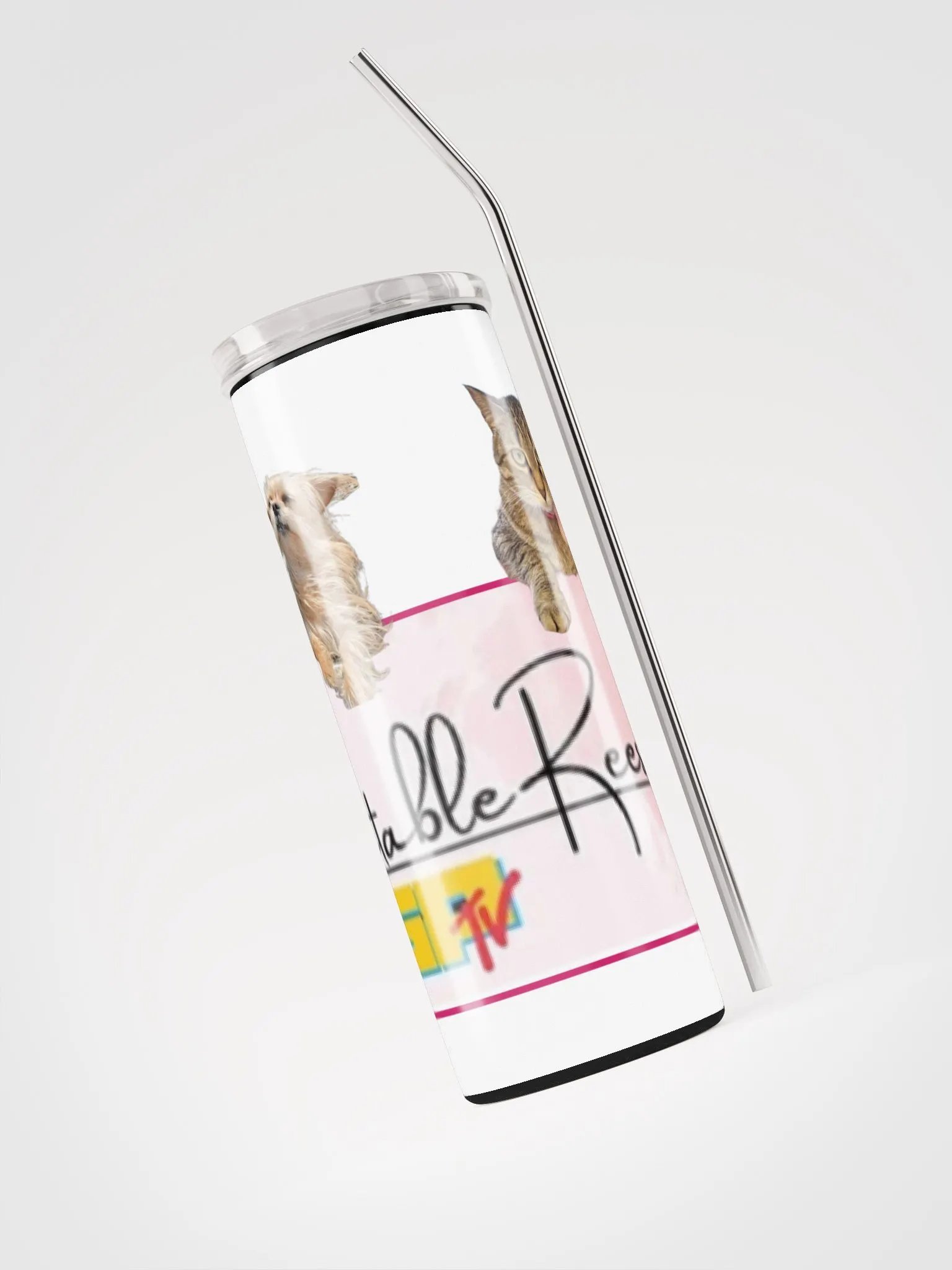 Furry Co-Hosts Logo Stainless Steel Tumbler with Straw product image (5)