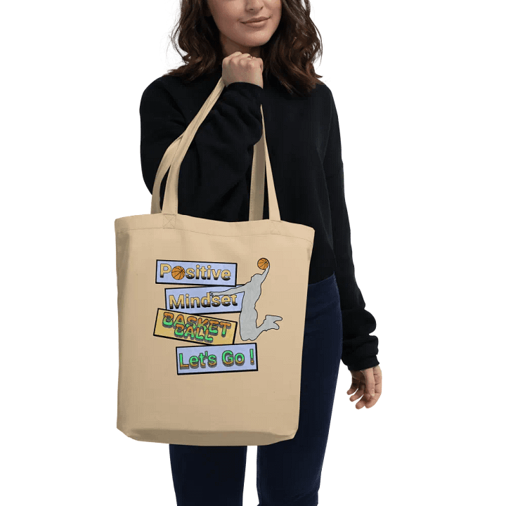 Positive Mindset Basketball Hoops Hustle Eco Tote Bag product image (2)