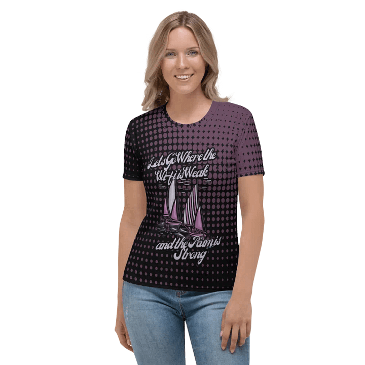 Lets Go where the Wifi is Weak and the Rum is Strong All Over Print T-shirt product image (2)