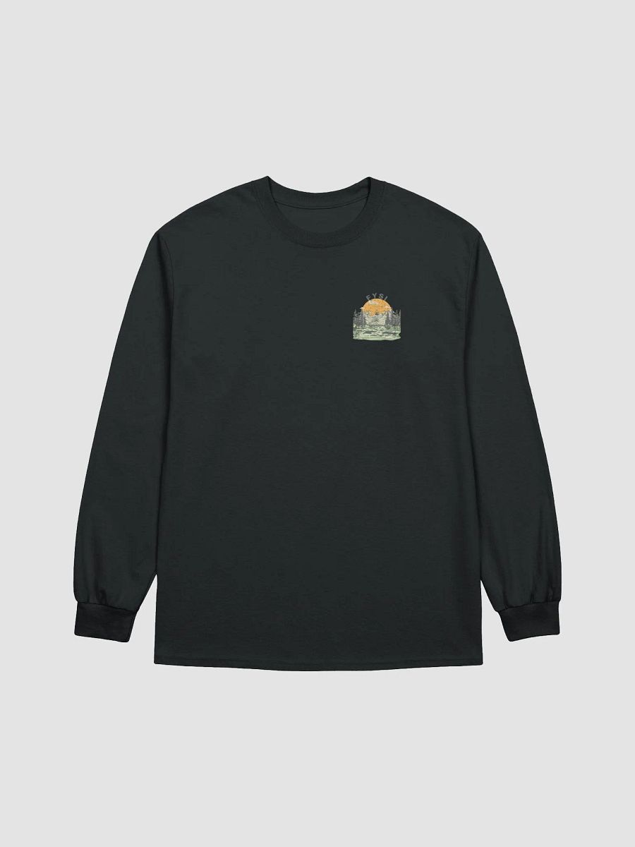 Retro Sunset Mountain Organic Cotton Long Sleeve T-shirt product image (1)