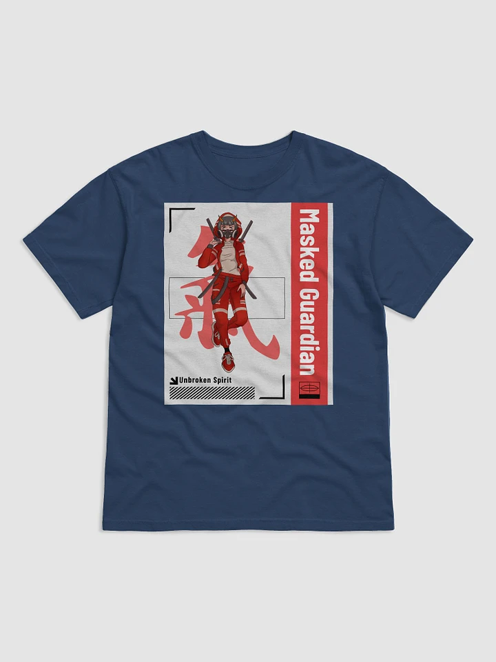 Masked Guardian T-Shirt: Dual Swords, Unbroken Spirit - Anime Inspired Design product image (1)
