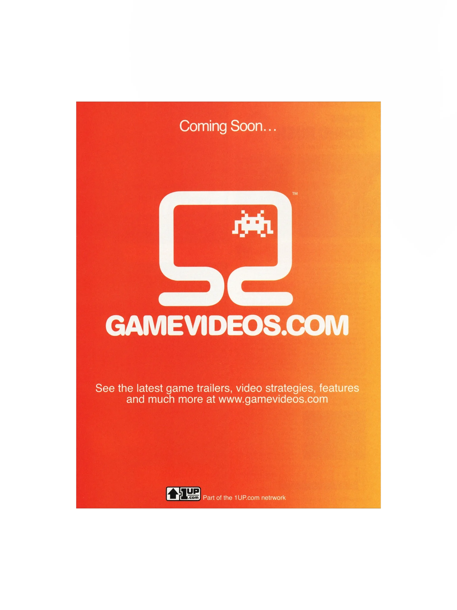Gamevideos.com - Promotional Poster/Flyer product image (1)