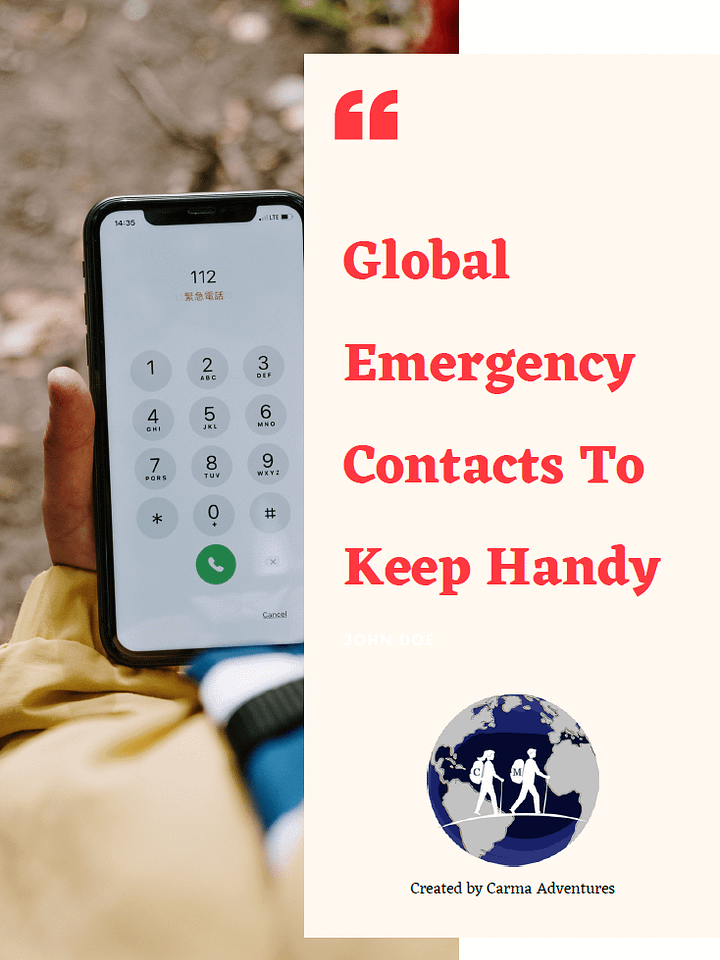 Global Emergency Contacts to Keep Handy When Travelling product image (1)