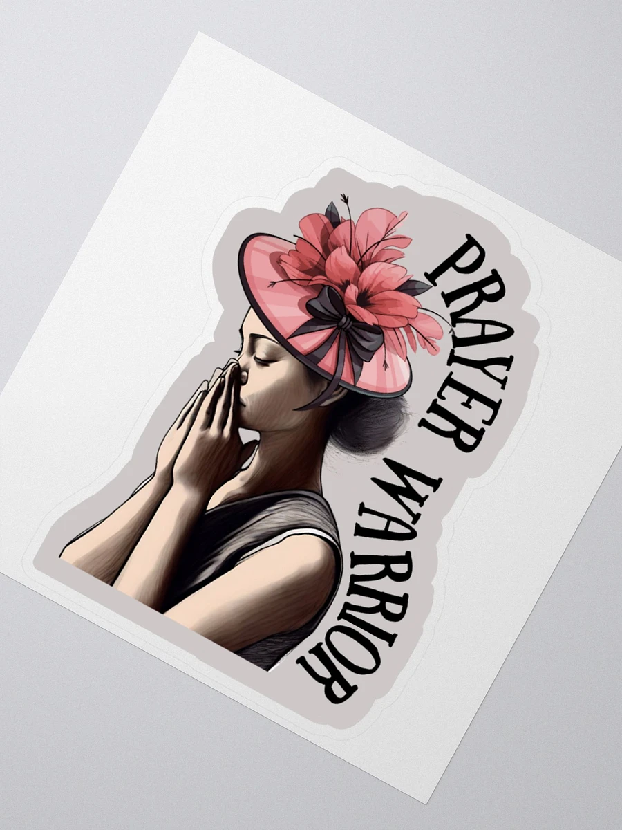 Lavender Prayer Warrior Church Lady Sticker product image (1)