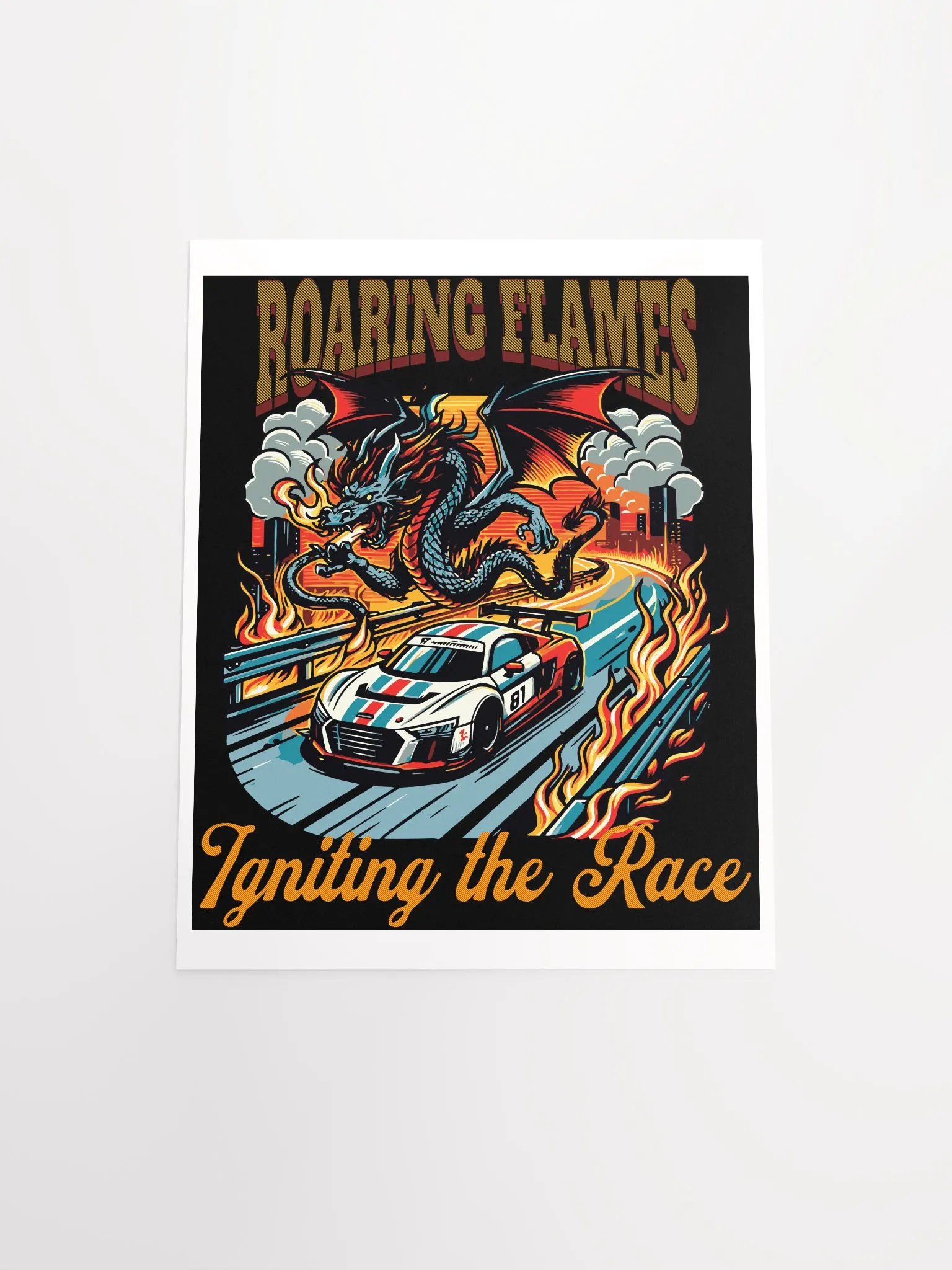Roaring Flames Igniting the Race Matte Poster product image (13)