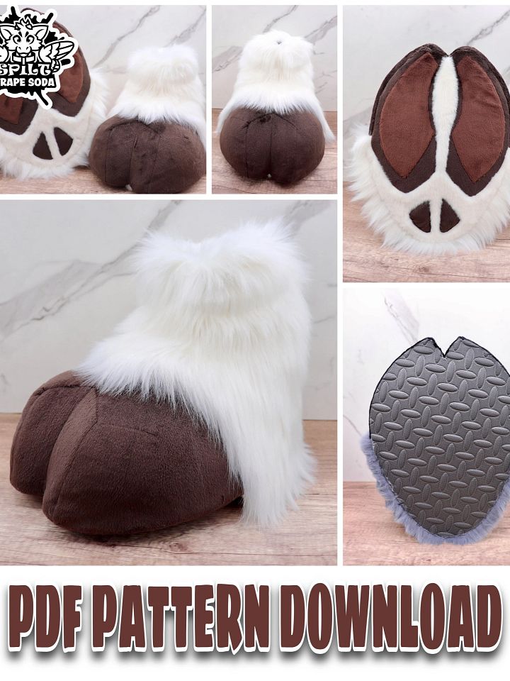 Plantigrade Feet Hoof Indoor and Outdoor Pattern [PDF DOWNLOAD] product image (1)