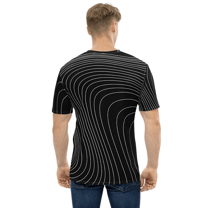S³ Simplistic White On Black Abstract Wave product image (1)