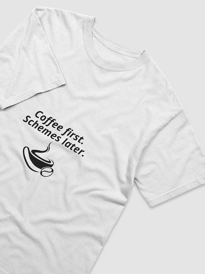 COFFEE FIRST. SHCEMES LATER T-SHIRT (BLACK) product image (1)