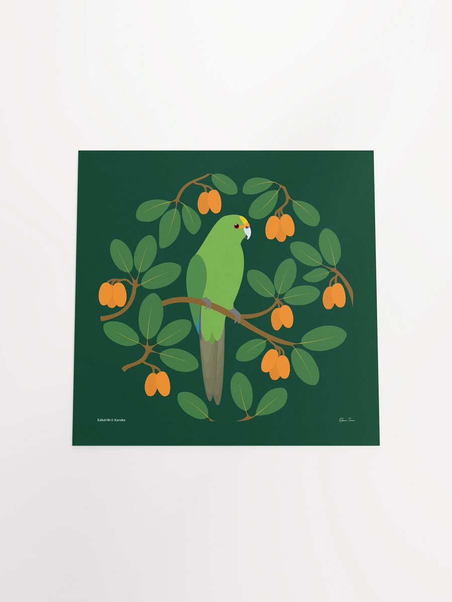 Kākāriki in Karaka Unframed Wall Art product image (17)