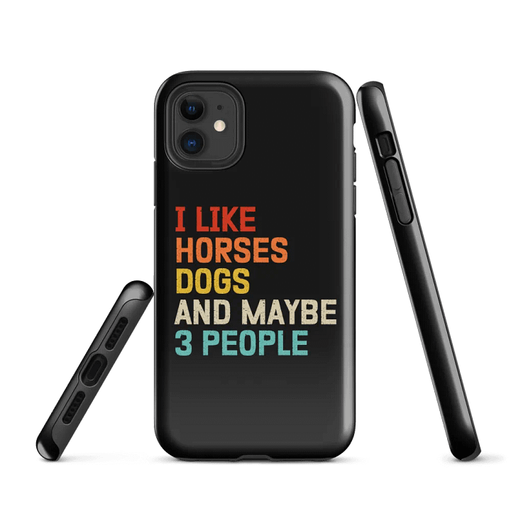 "Horses, Dogs and 3 people" tough case for iPhone® product image (2)