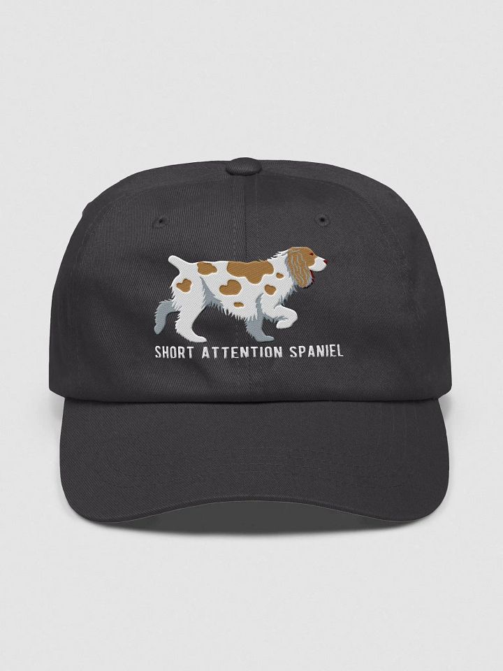 Short Attention Spaniel Classic Dad Hat(Embroidered) of a Cocker Spaniel(White & Tan) product image (1)