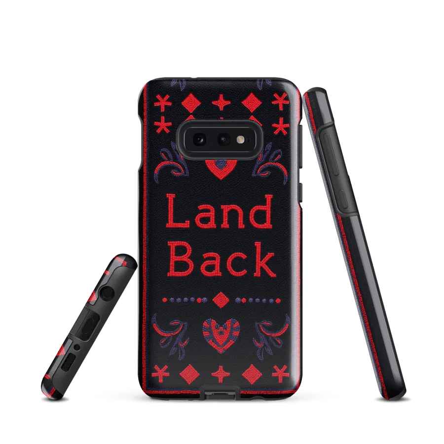 "Land Back" Red and Black Tough Case product image (2)