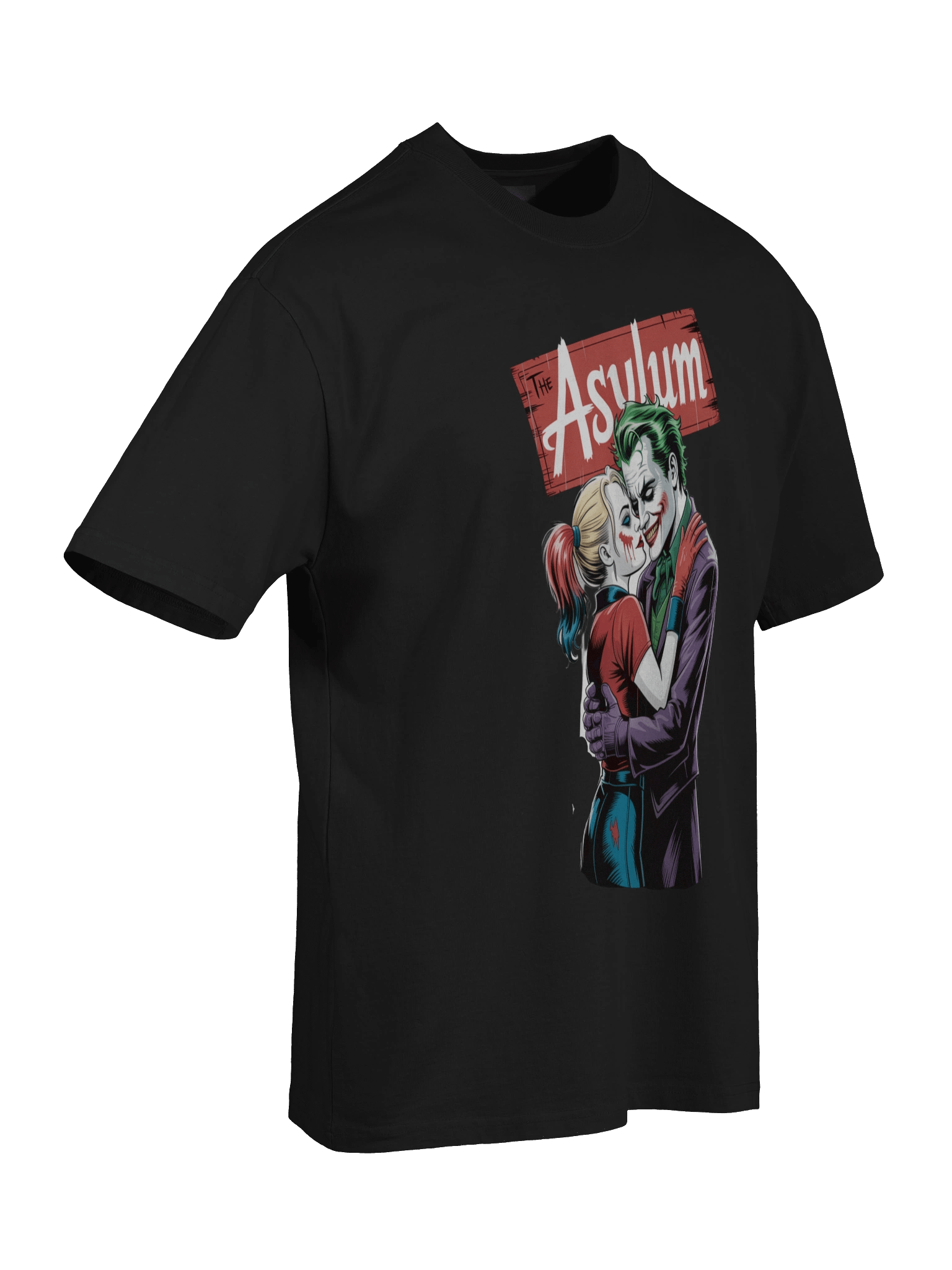 Joker & Harley Quinn 'The Asylum' Embrace Oversized Faded T-Shirt product image (8)