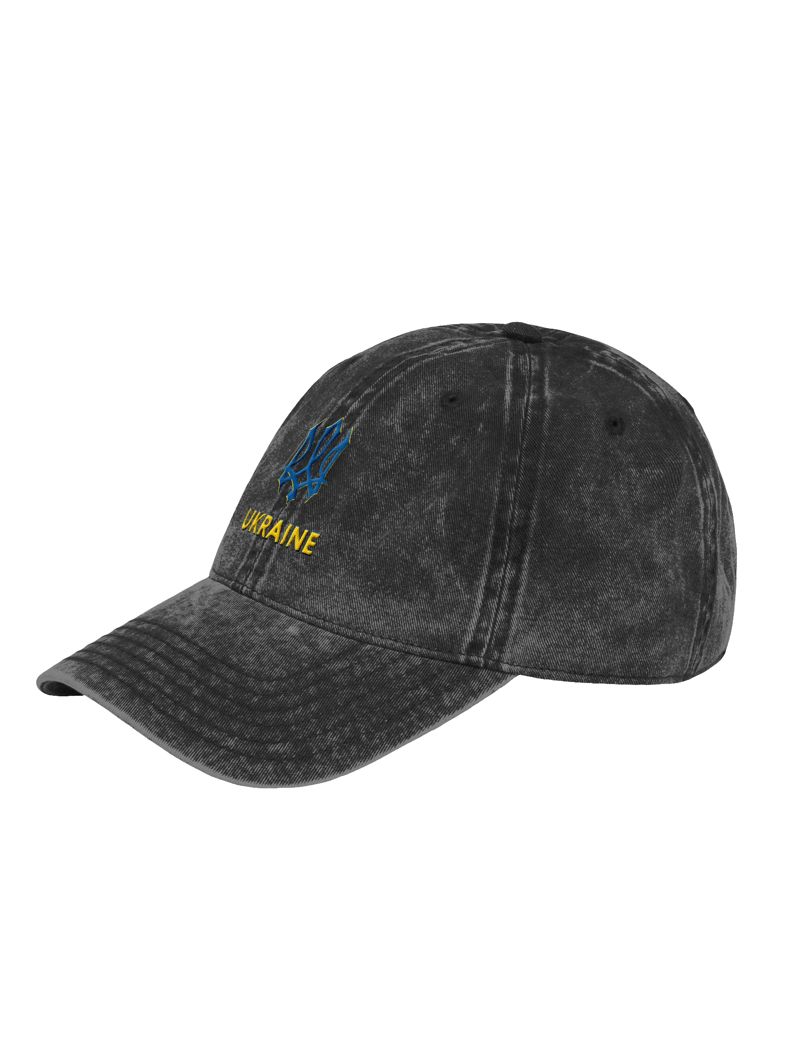 Ukraine Trident Blue Yellow Ukrainian Coat Arms Official Symbol | Otto Vintage Wash Dad Hat | Embroidered product image (9)