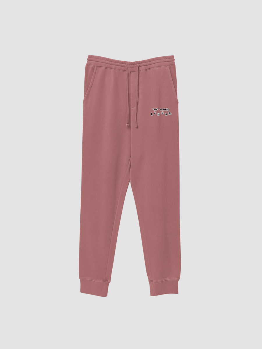 *not* mentally linear embroidered pigment sweatpants (bubble design) product image (3)