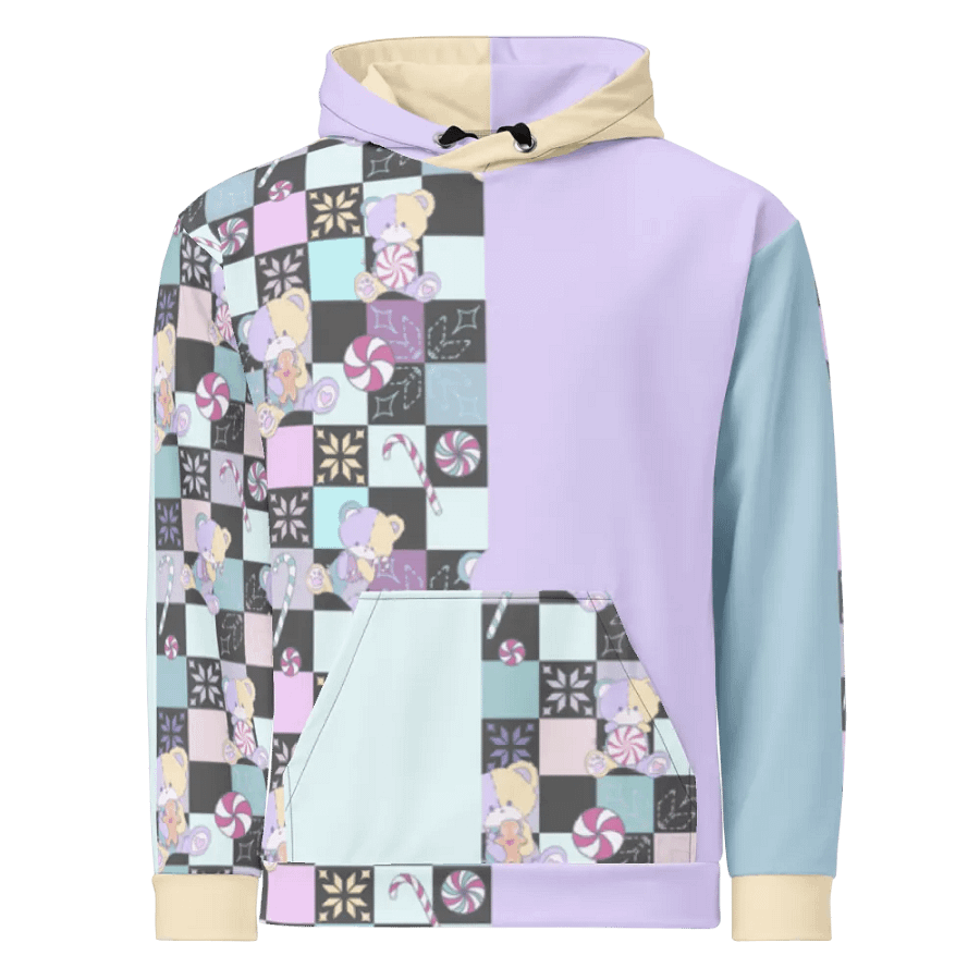 Christmas Sweets Bear Fun and Colourful checkerboard hodie product image (1)