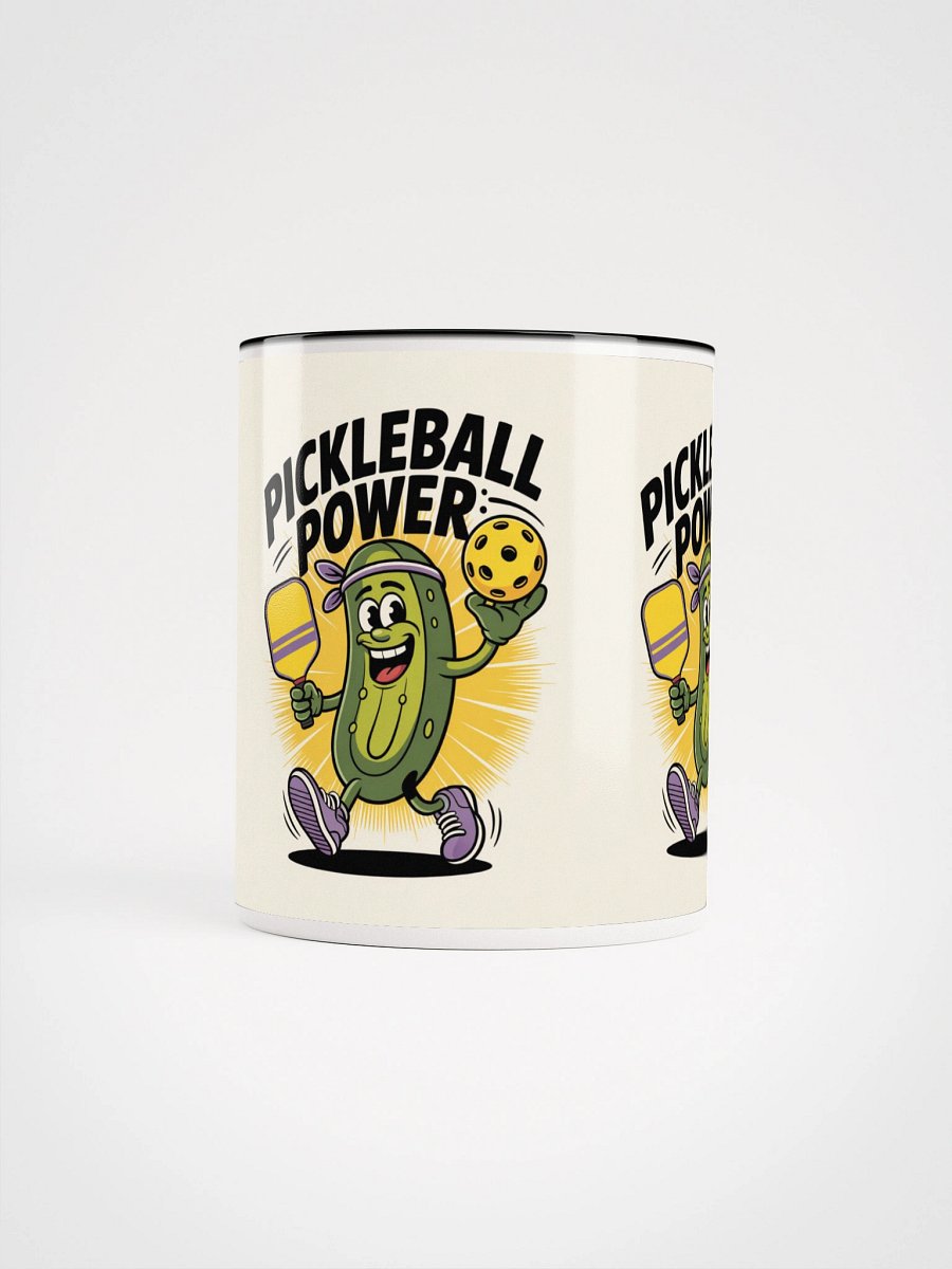Pickleball Power Mug – Fun Pickle Character with Paddle product image (10)