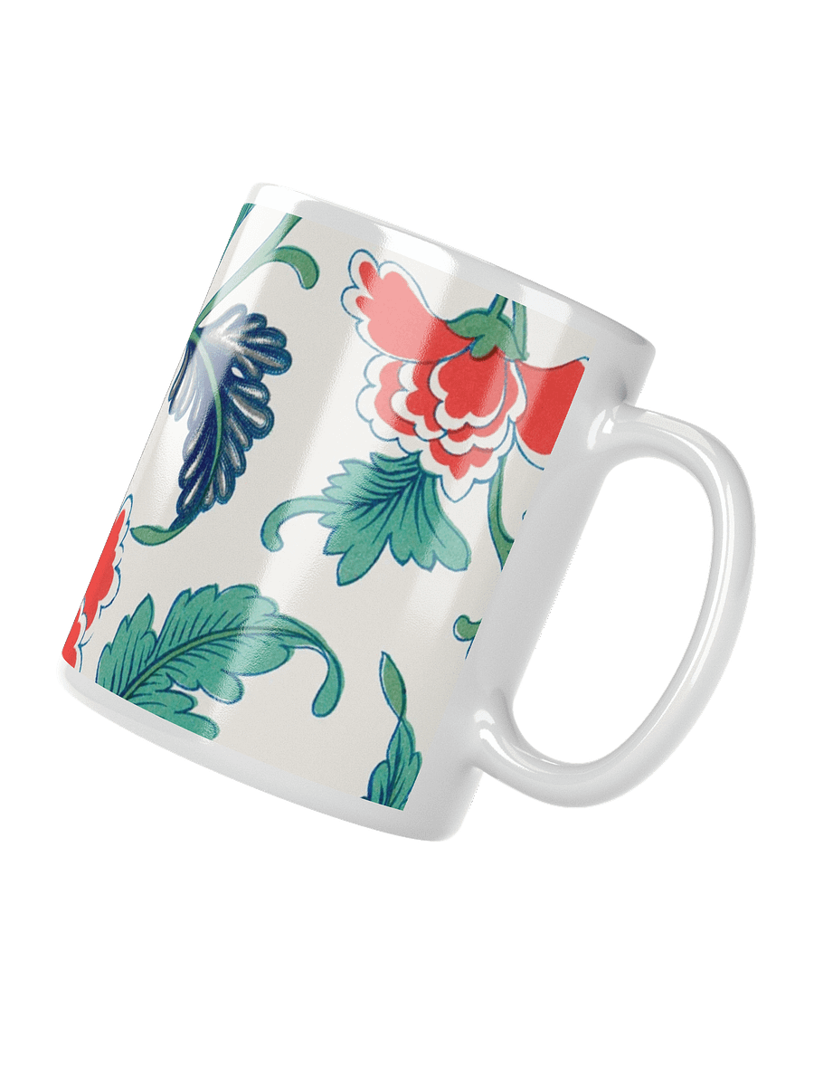 Red Floral Pattern. 11oz. Mug product image (2)