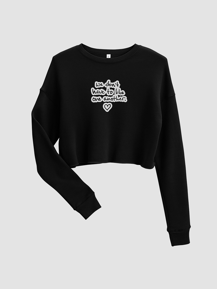 ONE ANOTHER (bubble design) embroidered Fleece Crop Sweatshirt product image (2)